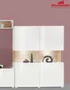 Highboard Kommode Anrichte weiß - weiß Hochglanz / eiche Produktbild-Vorschau 1