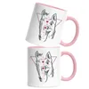 Hund Pferd Tasse Rosa Tierliebhaber Pferdeliebhaber Produktbild-Vorschau 2