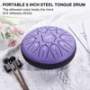LEKATO 6" Steel Tongue Drum 11 Töne D-Tonart Produktbild-Vorschau 2