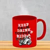 Keep calm & ride a bike Kaffeebecher Rot Kaffeebecher zum Produktbild-Vorschau 3