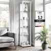K-Möbel Glasvitrine stehend in Weiss (176x37x33 cm) mit 4 Produktbild-Vorschau 1