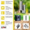Collage of product images and feature descriptions. Produktbild-Vorschau