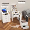 OYAJIA Schminktisch 3 in 1 Aufklappbarer Spiegel Produktbild-Vorschau 6