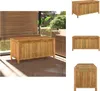 A collage of images showing a wooden garden storage chest from different angles, with one image showing it on a patio. Náhled obrázku produktu