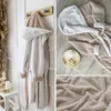 CalmyLIFE Bademantel Damen flauschig Morgenmantel - mit Produktbild-Vorschau 6