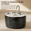 3.2 L Automatický kočičí fontánka z nerezové oceli, černá, Náhled obrázku produktu 9