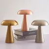 LED Akku Pilz-Tischleuchte Silber Metall Dimmbar Kabellos Produktbild-Vorschau 6