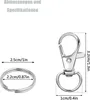 Schlüsselring Edelstahl Klein 40 Stück Karabiner Produktbild-Vorschau 2