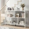 COSTWAY 2-in-1 boekenkast en console, 3 niveaus, vrijstaand Productafbeelding-voorbeeld 2