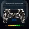 A gaming controller with a skull pattern is displayed with marketing text and a battery indicator. Produktbild-Vorschau