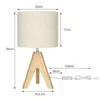 Lampa nocna EDISHINE, lampa stołowa z drewna, oprawka E27, Podgląd zdjęcia produktu 7