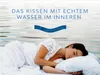 A woman sleeping on a pillow with a water background. Podgląd zdjęcia produktu