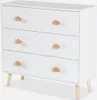 sweeek - Kinderkommode, 3 Schubladen mit wolkenförmigen Produktbild-Vorschau 2