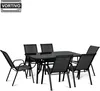 VORTIVO 7-teiliges Gartenmöbel-Set für 6 Personen – Produktbild-Vorschau 2
