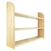 A three-tiered wooden shelf unit against a white background. Voir les images du produit