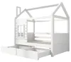 Łóżko-domek 80x160 cm, łóżko dziecięce z litego drewna Podgląd zdjęcia produktu 11