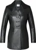 Damen Midi Ledermantel Trenchcoat echtleder Mantel aus Produktbild-Vorschau 2