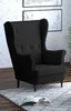 Ohrensessel Leo, Schwarz, 85x90x105 cm, Sitzbreite 66 cm, Produktbild-Vorschau 2