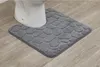 WC-Vorleger Grau mit Ausschnitt, Weicher Badezimmerteppich Produktbild-Vorschau 1