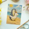 Mr. & Mrs. Panda Postkarte Pinguin Schwimmring Design - Produktbild-Vorschau 2
