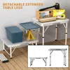 Klapptisch, Gartentisch 25-56cm höhenverstellbar, Tragbarer Produktbild-Vorschau 4