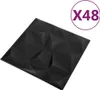 vidaXL 3D-Wandpaneele 48 Stk. 50x50 cm Diamant Schwarz 12 Produktbild-Vorschau 4