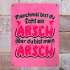 Manchmal bist du echt ein Arsch Metallschild in 15x20 cm Produktbild-Vorschau 7