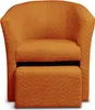 Sessel mit Hocker - Orange - 75x79x64 cm B/H/T - Produktbild-Vorschau 12