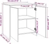 The Living Store 2-tlg. Sideboard Weiß Holzwerkstoff Produktbild-Vorschau 7