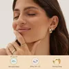 Ohrringe Set Damen Silber Gold Creolen Ohrstecker 14K Produktbild-Vorschau 3