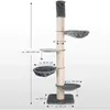Škrabadlo do stropu Simba XXL sv. šedé, 57x57x250-275 cm Náhled obrázku produktu 3