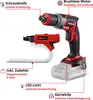 A cordless drywall screwdriver with an attached magazine for screws, along with various feature callouts. Voir les images du produit