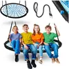 Four children are sitting on a large, round swing that is suspended by ropes. Podgląd zdjęcia produktu