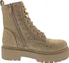 A single beige boot with gold embellishments is shown against a white background. Produktbild-Vorschau
