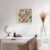 Poster - Poster ohne Rahmen - Blumen Mosaik - 50x50 cm - Produktbild-Vorschau 5