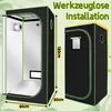 VINGO Growzelt Growbox Gewächshaus Indoor Pflanzenzelt Produktbild-Vorschau 2