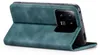 A teal flip case for a smartphone, shown from a side angle with the front cover open. Produktbild-Vorschau