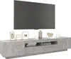vidaXL TV skříňka s LED světly Betonová šedá 200x35x40 cm Náhled obrázku produktu 3