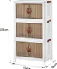 Boîte de rangement pliable avec couvercle,3 niveaux de Voir les images du produit 4