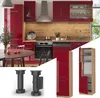 Vorratsschrank Vicco Fame-Line Bordeaux Hochglanz/Goldkraft Produktbild-Vorschau 2