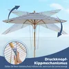 COSTWAY Sonnenschirm φ270cm, Gartenschirm aus Holz, Produktbild-Vorschau 6