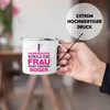 Trendation - Bogenschießen Frau Emaille Tasse Geschenk Produktbild-Vorschau 2