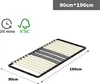 DEWINNER - Sommier 90x190 cm | 1x15 Lattes Peuplier Naturel Voir les images du produit 3