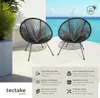 Lot de 2 chaises de jardin Santana - noir Voir les images du produit 2
