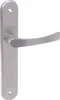 A silver door handle set with a long backplate, shown against a white background. Anteprima dell’immagine prodotto