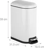 Relaxdays Mülleimer, 10 Liter, Absenkautomatik, Produktbild-Vorschau 4