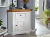 Eckkommode >WZ-0133< (BxHxT: 103x94x68 cm) in weiß - Náhled obrázku produktu 2