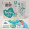 A cardboard box of Pampers Harmonie Aqua baby wipes with Paw Patrol characters, and a pack of the wipes in the foreground. Náhľad obrázku produktu
