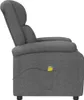 Side view of a gray fabric massage chair. Náhľad obrázku produktu