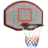 Basketballkorb Schwarz 71x45x2 cm Polyethylen Produktbild-Vorschau 1